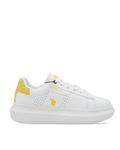 U.S. Polo HELIS003-WHI-YEL01 - Kid's Sneakers