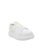 U.S. Polo HELIS003-WHI-YEL01 - Kid's Sneakers